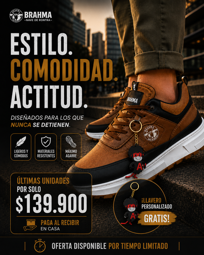 🔥 PROMO - Zapatos Brahma + Llavero Gratis Últimas Unidades Con 65% OFF Solo Hoy 🎁